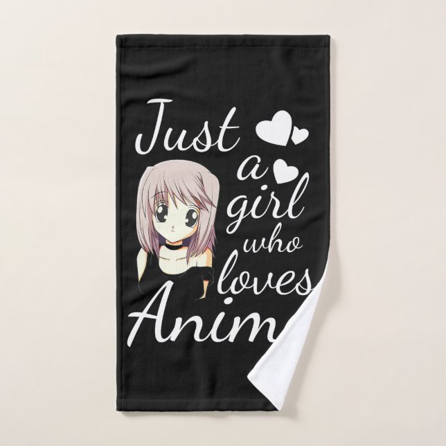 just a girl who loves anime cute cosplay out hand towel  (Hand Towel)