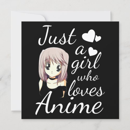just a girl who loves anime cute cosplay out invitation