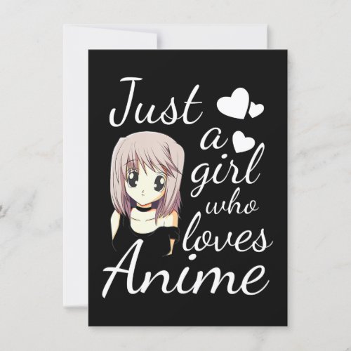 just a girl who loves anime cute cosplay out invitation