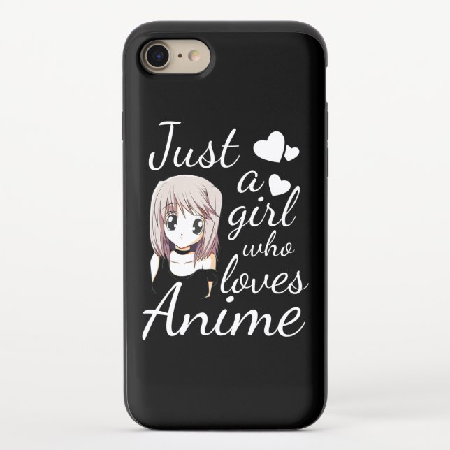 just a girl who loves anime cute cosplay out uncommon iPhone case (Back)