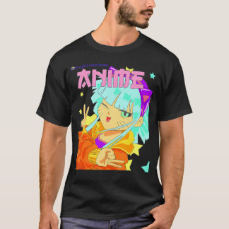 Just A Girl Who Loves Anime Harajuku Kawaii Kidcor T-Shirt