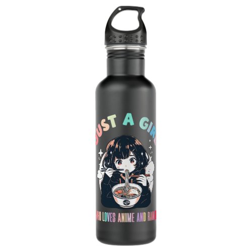 Just A Girl Who Loves Anime Ramen Japanese Cartoon Stainless Steel Water Bottle