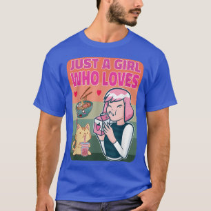 Just A Girl Who Loves Anime Ramen Strawberry Milk T-Shirt