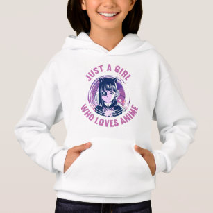 Just A Girl Who Loves Anime T-Shirt 3 Cm Round Bad Hoodie