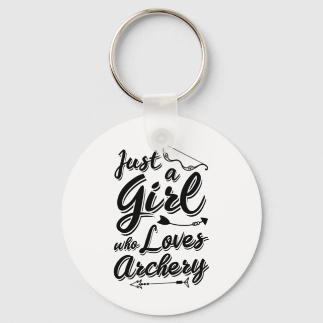 Just A Girl Who Loves Archery Keychain (Front)