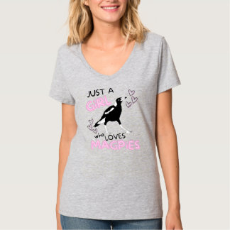 Just A Girl Who Loves Australian Magpies Cute T-Shirt