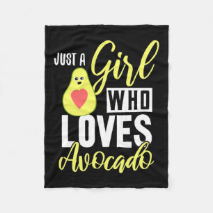 Just A Girl Who Loves Avocado Fleece Blanket