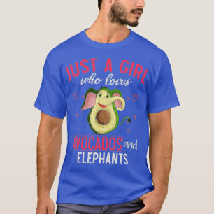 Just A Girl Who Loves Avocados And Elephants Afric T-Shirt