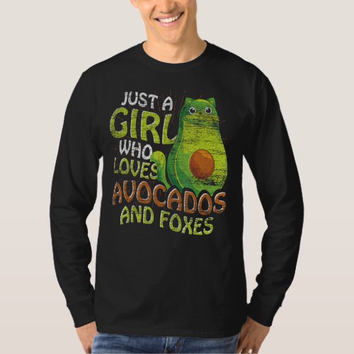 Just A Girl Who Loves Avocados And Foxes Forest An T_Shirt