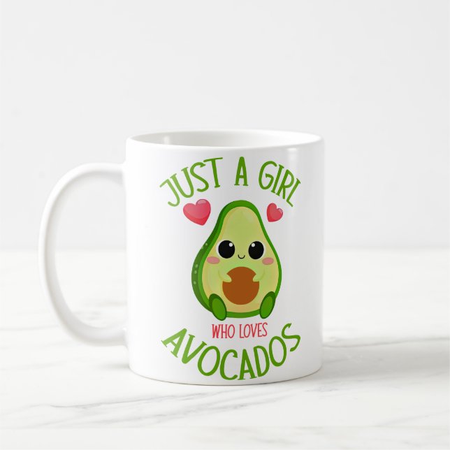 Just A Girl Who Loves Avocados Coffee Mug (Left)