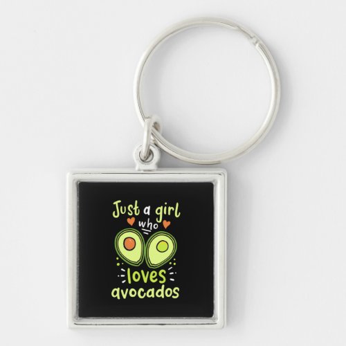 Just A Girl Who Loves Avocados Keychain