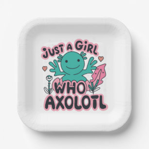 just a girl who loves Axolotl Paper Plates