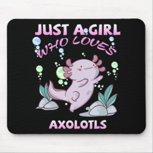 Just A Girl Who Loves Axolotls Anime Kawaii Gift G Mouse Pad