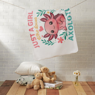 Just a girl who loves axolotls baby blanket