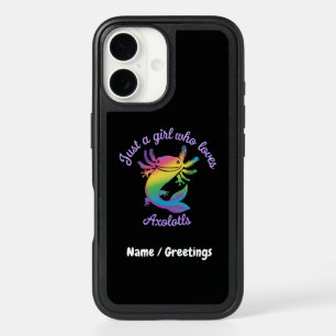 Just a Girl Who Loves Axolotls Cute Customizable iPhone 16 Case