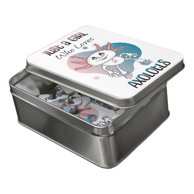 Just a Girl who Loves Axolotls Jigsaw Puzzle (Lid Open)