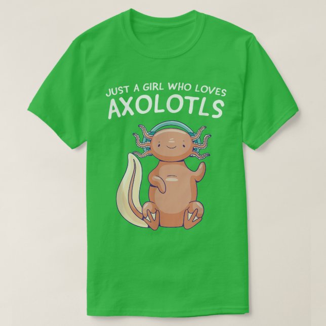 Just a Girl who Loves Axolotls Kawaii Cute Anime A T-Shirt (Design Front)