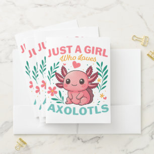 Just a girl who loves axolotls pocket folder