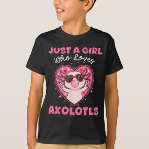 Just A Girl Who Loves Axolotls Sungles Cute Animal T-Shirt