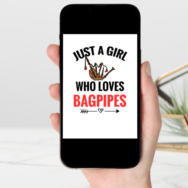 Just A Girl Who Loves Bagpipes Player Gift Card (Front Digital)