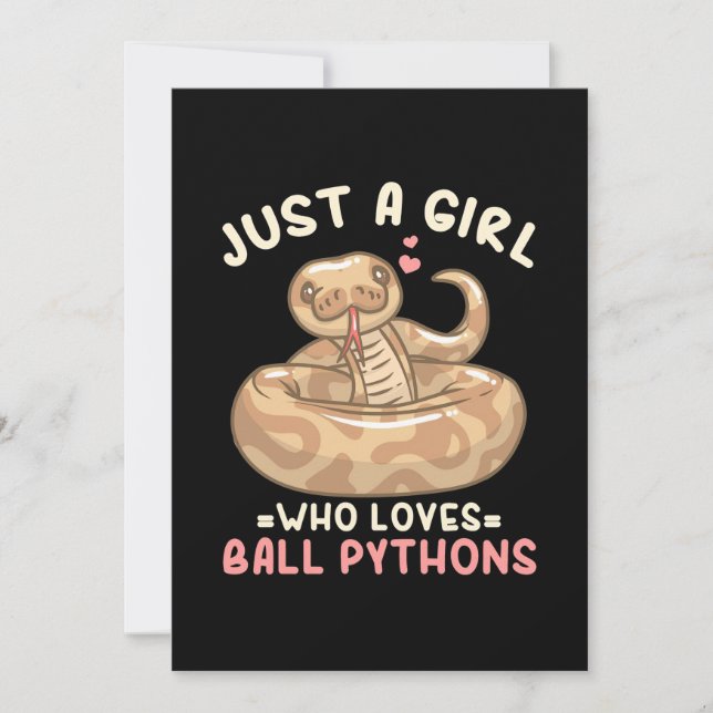 Just A Girl Who Loves Ball Python Save The Date (Front)