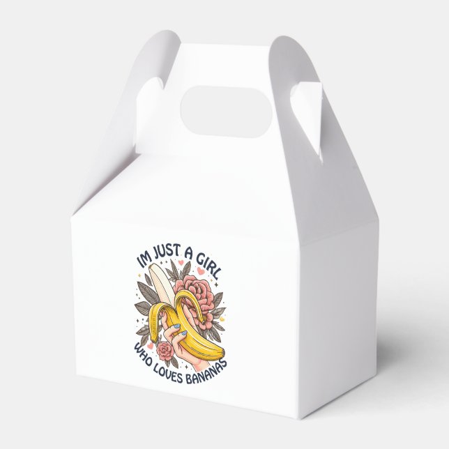 Just A Girl Who Loves Bananas  Favor Boxes (Front Side)