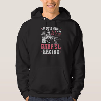 Just A Girl Who Loves Barrel Racing Cowgirl Rodeo Hoodie