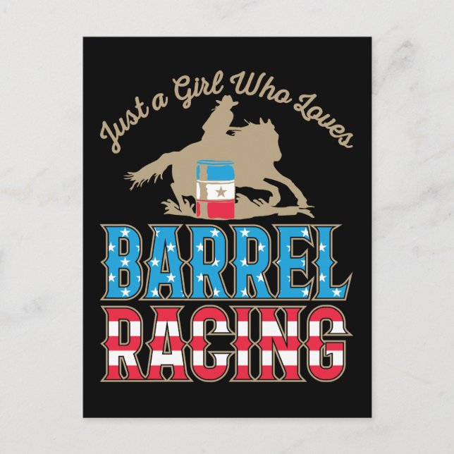 Just a Girl Who Loves Barrel Racing Postcard (Front)