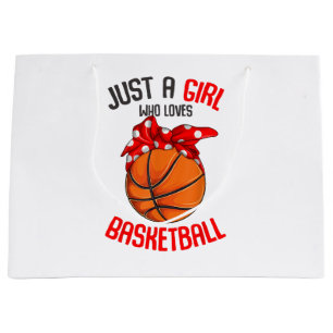 Just a Girl who Loves Basketball Girl Large Gift Bag