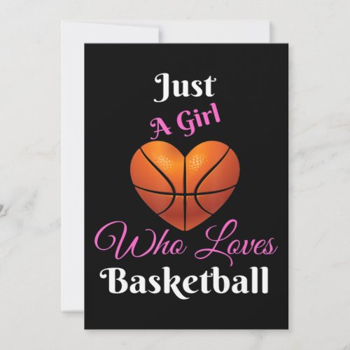 Just A Girl Who Loves Basketball Holiday Card