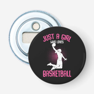 Just a Girl who Loves Basketball Kids Girls Bottle Opener