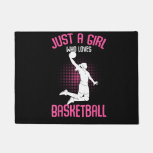 Just a Girl who Loves Basketball Kids Girls Doormat