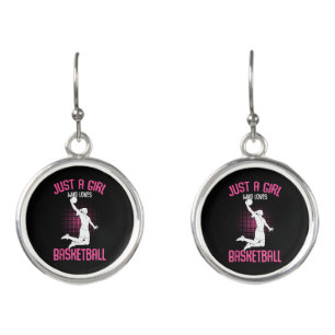 Just a Girl who Loves Basketball Kids Girls Earrings