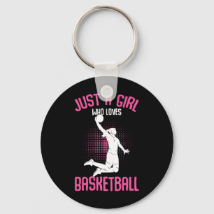 Just a Girl who loves Basketball Kids Girls Keychain