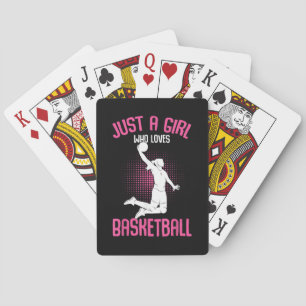 Just a Girl who Loves Basketball Kids Girls Poker Cards