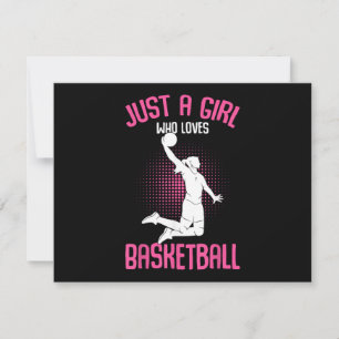 Just a Girl who Loves Basketball Kids Girls Save The Date