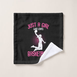 Just a Girl who Loves Basketball Kids Girls Wash Cloth