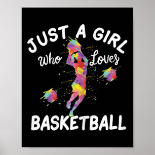 Just A Girl Who Loves Basketball Poster