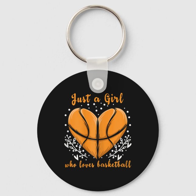 Just a Girl who loves Basketball  Sports  Women Ki Keychain (Front)