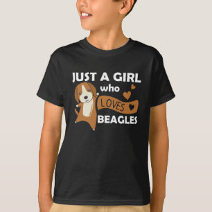Just A Girl who Loves Beagles - Sweet Beagle Dog T-Shirt