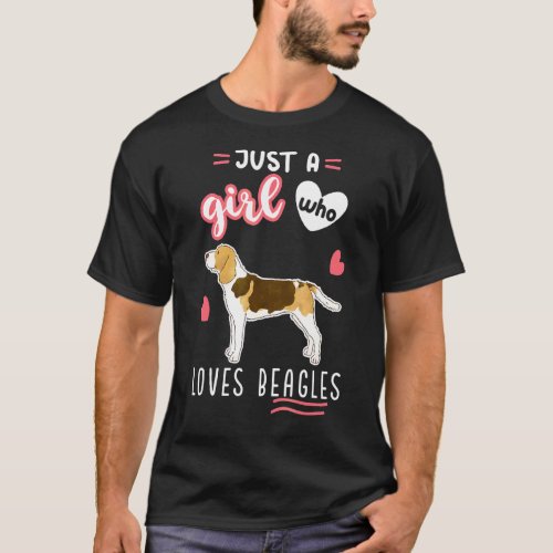 Just A Girl Who Loves Beagles T_Shirt