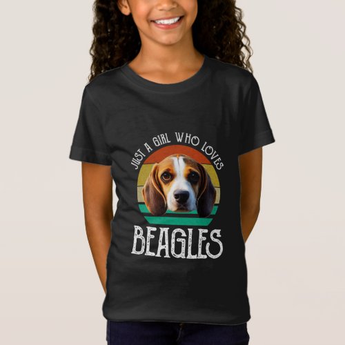 Just A Girl Who Loves Beagles  T_Shirt