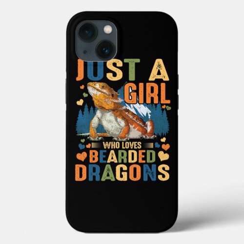 Just a Girl Who Loves Bearded Dragons 2 iPhone 13 Case