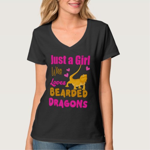 Just A Girl Who Loves Bearded Dragons Designs 1 T_Shirt