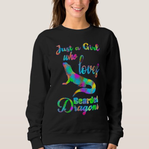 Just A Girl Who Loves Bearded Dragons Designs 3 Sweatshirt