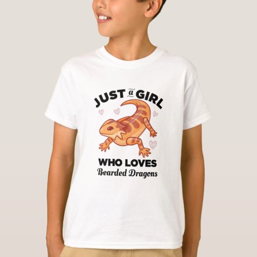 Just a Girl who Loves Bearded Dragons T_Shirt