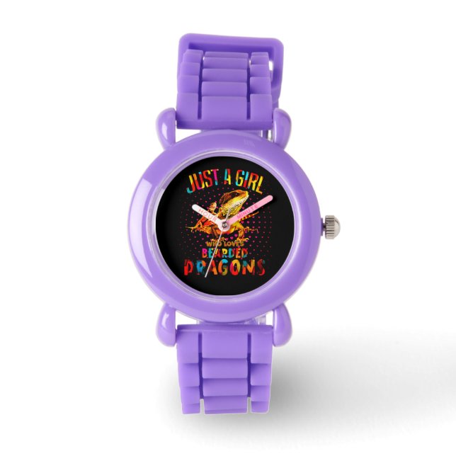 Just a Girl Who Loves Bearded Dragons Watch (Front)