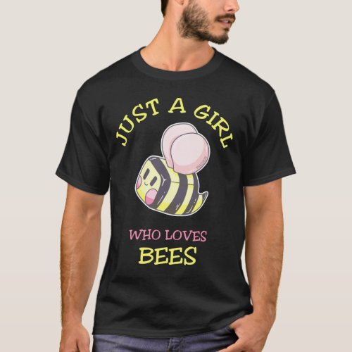 Just A Girl Who Loves Bees Honey Beekeeper T_Shirt