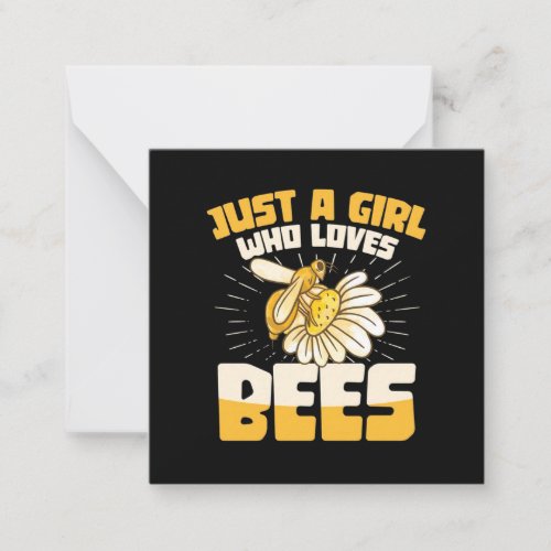 Just A Girl Who Loves Bees Note Card