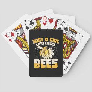 Just A Girl Who Loves Bees Poker Cards